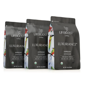 Lifeboost Espresso Ground Coffee - Non-GMO Low Acid Single Origin USDA Organic Espresso Coffee - Third Party Tested For Mycotoxins & Pesticides (Espresso Ground, 12oz, Pack of 1)
