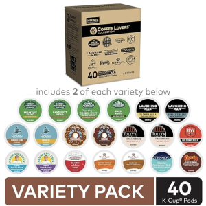 Keurig Coffee Lovers' Collection Sampler Pack, Single-Serve K-Cup Pods, Compatible with all Keurig 1.0/Classic, 2.0 and K-Café Coffee Makers, Variety Pack, 40 Count